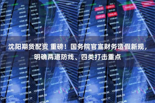 沈阳期货配资 重磅！国务院官宣财务造假新规，明确两道防线、四类打击重点